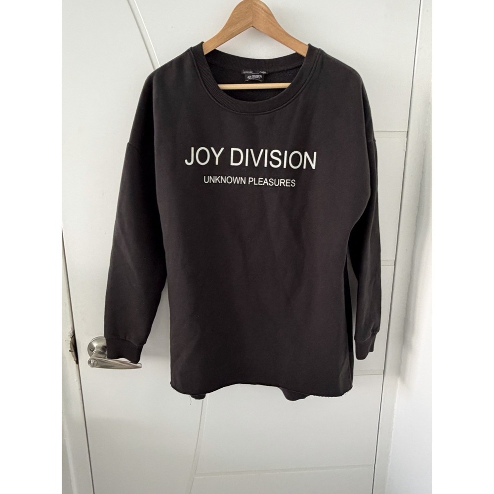 ZARA Joy Division Unknown Pleasures Oversized Sweatshirt Black Small Fits Large